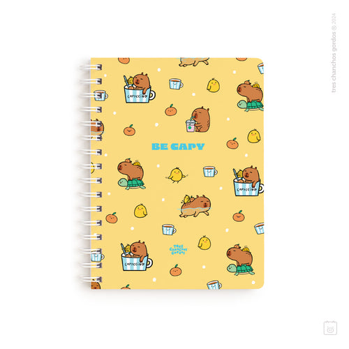 Cuaderno anillado + 1 lámina de stickers | Tamaño A5 | Hojas de puntos | Be capy