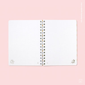 Cuaderno anillado + 1 lámina de stickers | Tamaño A5 | Hojas de puntos | Maki