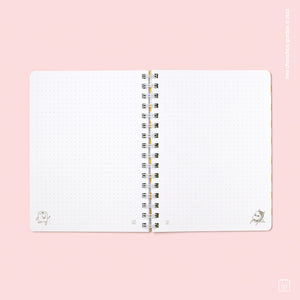 Cuaderno anillado + 1 lámina de stickers | Tamaño A5 | Hojas de puntos | Maki