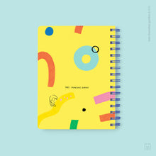 Cuaderno anillado + 1 lámina de stickers | Tamaño A5 | Hojas de puntos | Confetti
