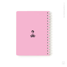 Cuaderno anillado + 1 lámina de stickers | Tamaño A5 | Hojas de puntos | Happy day