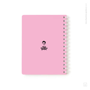 Cuaderno anillado + 1 lámina de stickers | Tamaño A5 | Hojas de puntos | Happy day