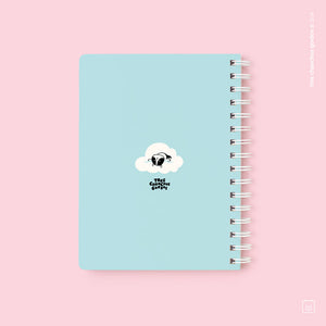 Cuaderno anillado + 1 lámina de stickers | Tamaño A5 | Hojas de puntos | Dormilona
