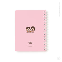 Cuaderno anillado + 1 lámina de stickers | Tamaño A5 | Hojas de puntos | Chisme