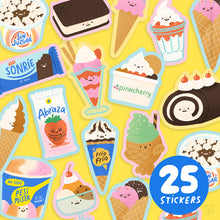Pack de Mini Stickers de Vinil | 25 stickers | Heladitos