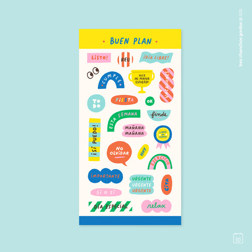 Lámina de stickers | Buen plan