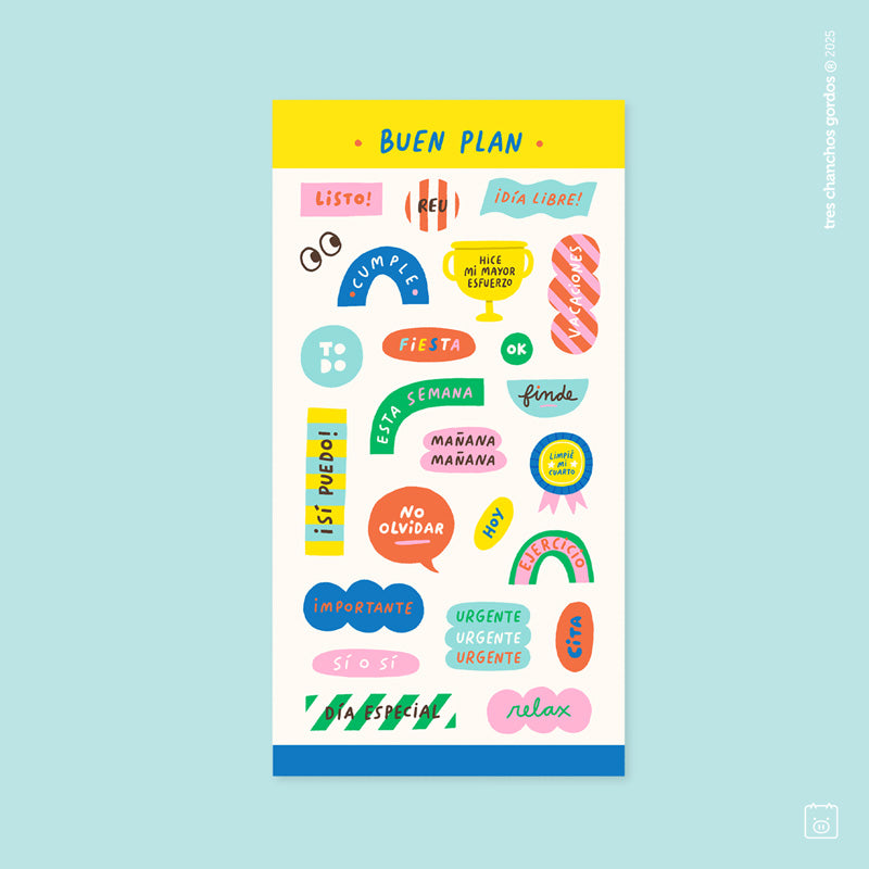 Lámina de stickers | Buen plan