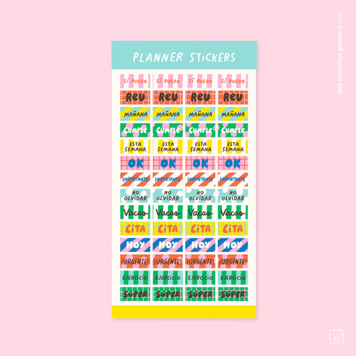 Lámina de stickers | Planner stickers