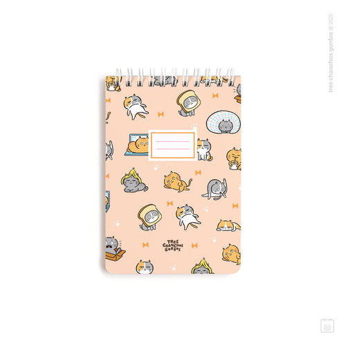 Libreta anillada | Tamaño A6 | Hojas de puntos | Gatos