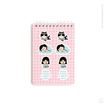 Libreta anillada | Tamaño A6 | Hojas de puntos | Happy day