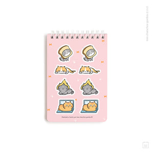 Libreta anillada | Tamaño A6 | Hojas de puntos | Gatos