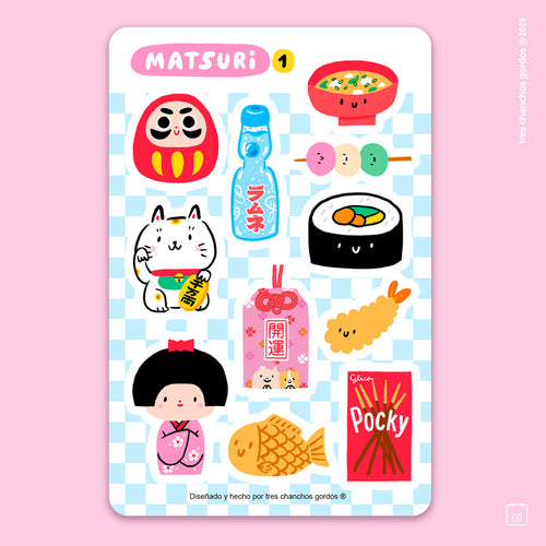 Lámina de stickers: Matsuri A
