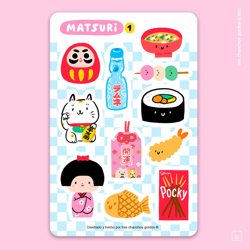 Lámina de stickers: Matsuri A
