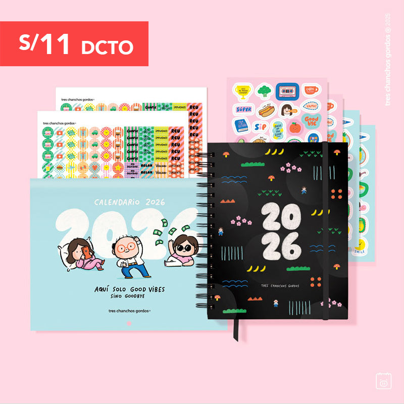 Pack Calendario de Pared 2026 | Agenda + calendario de pared