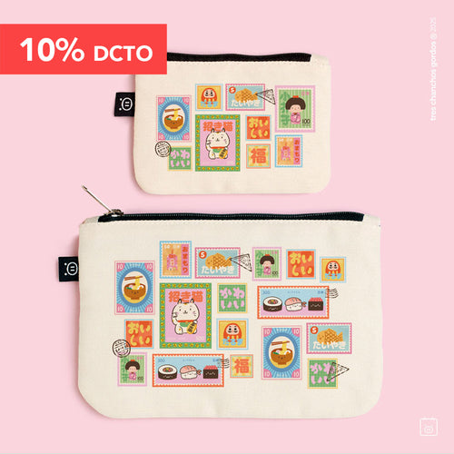 Pack estuches | Estuche midi + Estuche mini | Estampillas Nippon