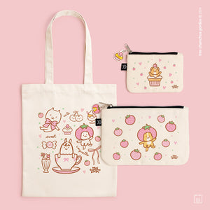 Pack tote | Bolso tote + Estuche midi + Estuche mini | Elige tu diseño | Coquette