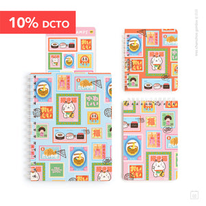 Pack A5 | Cuaderno + libreta A6 + pocket | Estampillas Nippon