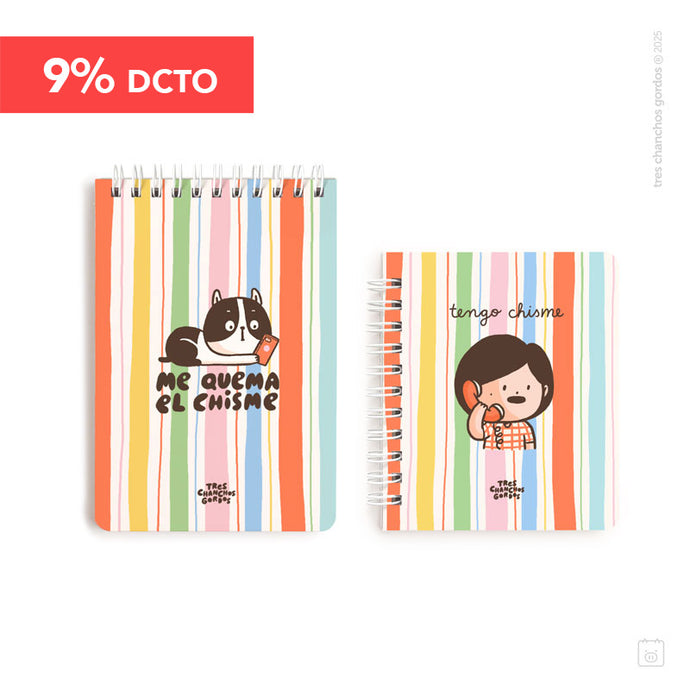 Pack pocket | Libreta A6 + libreta pocket | Chisme