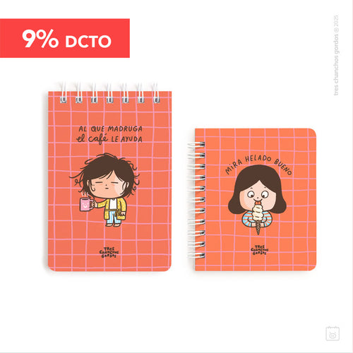 Pack pocket | Libreta A6 + libreta pocket | Lunes