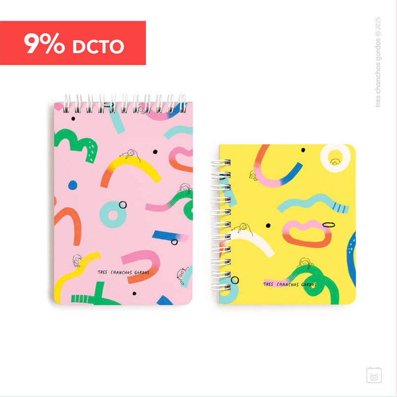 Pack pocket | Libreta A6 + libreta pocket | Confetti