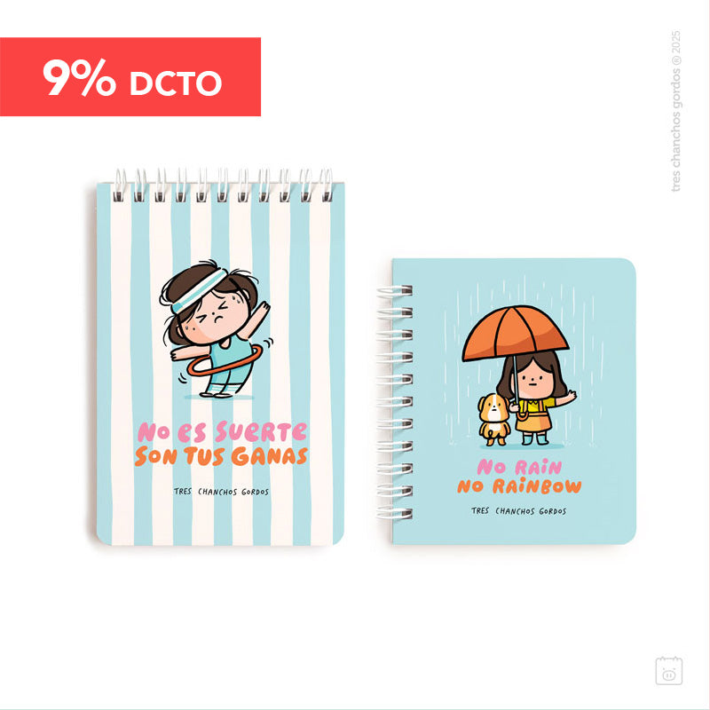 Pack pocket | Libreta A6 + libreta pocket | Good vibes