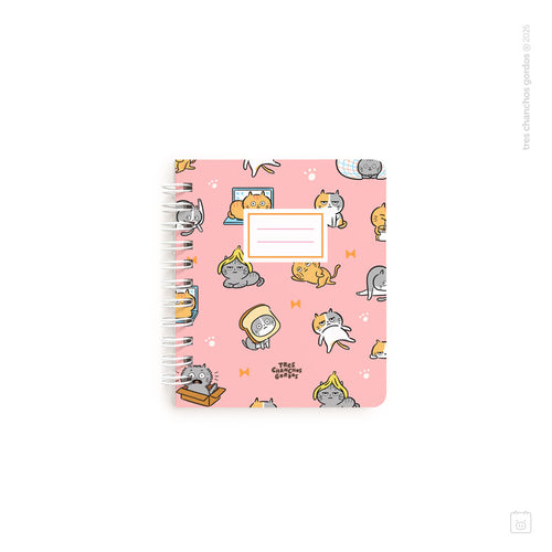 Libreta anillada pocket | Hojas avena | Gatos