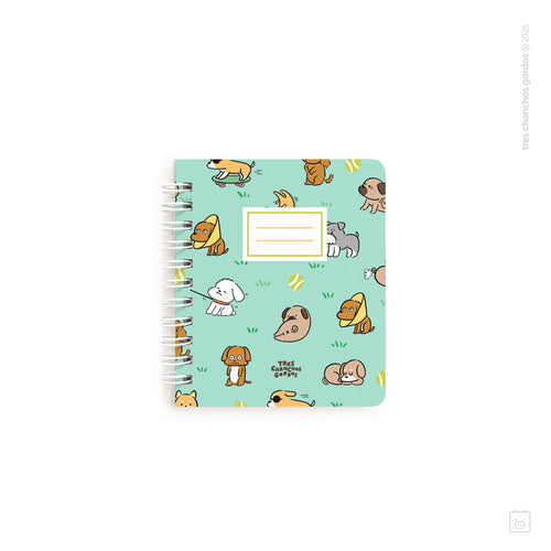 Libreta anillada pocket | Hojas avena | Perritos