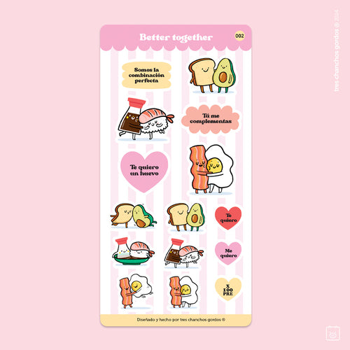 Lámina de stickers: Better together