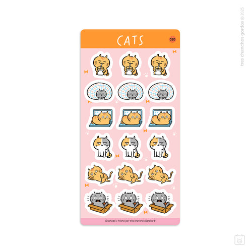 Lámina de stickers | Gatos