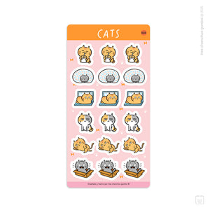 Lámina de stickers | Gatos