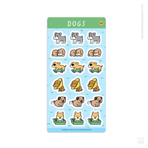 Lámina de stickers | Perritos