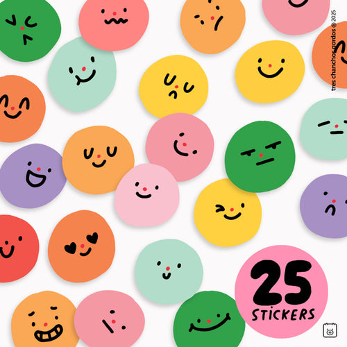 Pack de Mini Stickers de Vinil | 25 stickers | Caritas