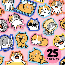 Pack de Mini Stickers de Vinil | 25 stickers | Gatos