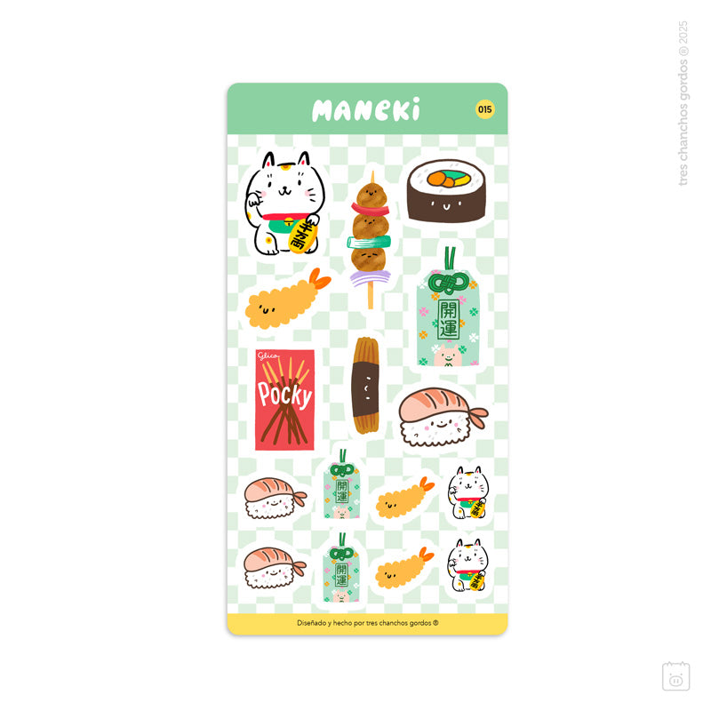 Lámina de stickers | Maneki
