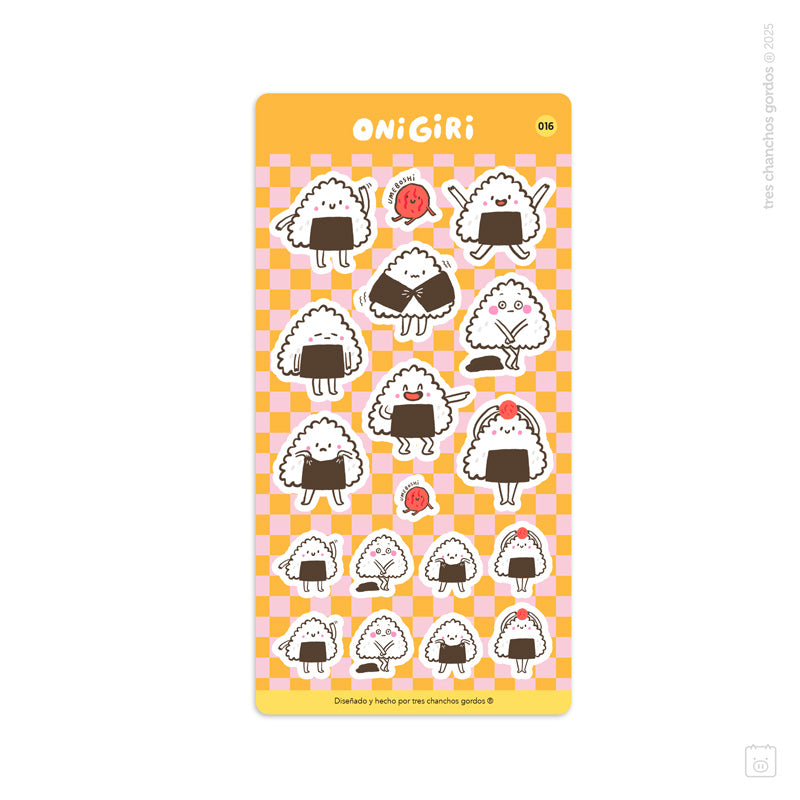 Lámina de stickers | Onigiri