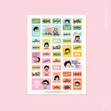 Cuaderno anillado + 1 lámina de stickers | Tamaño A5 | Hojas de puntos | Happy day