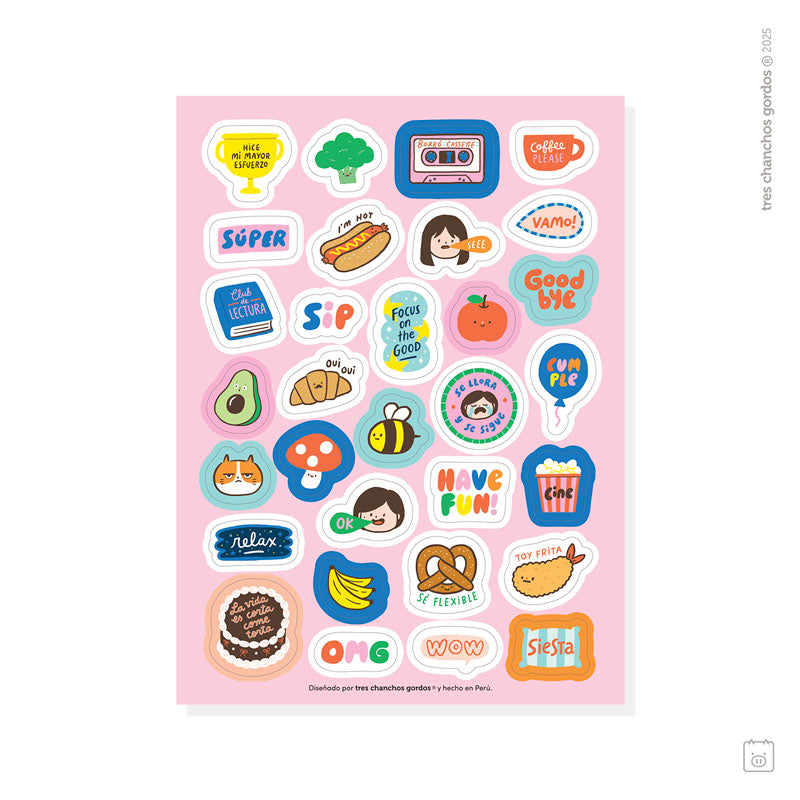 Sticker Goobye Láminas de stickers | Pack de 2 | Goodbye – tres chanchos gordos