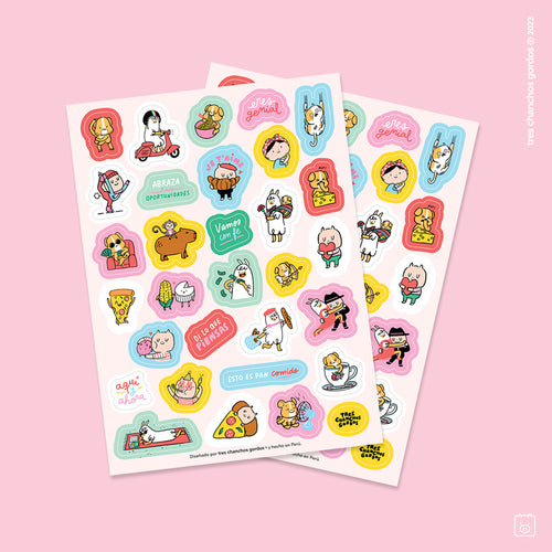 Láminas de stickers: Dream big x 2