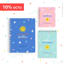 Pack A5 | Cuaderno + libreta A6 + pocket | Brillar
