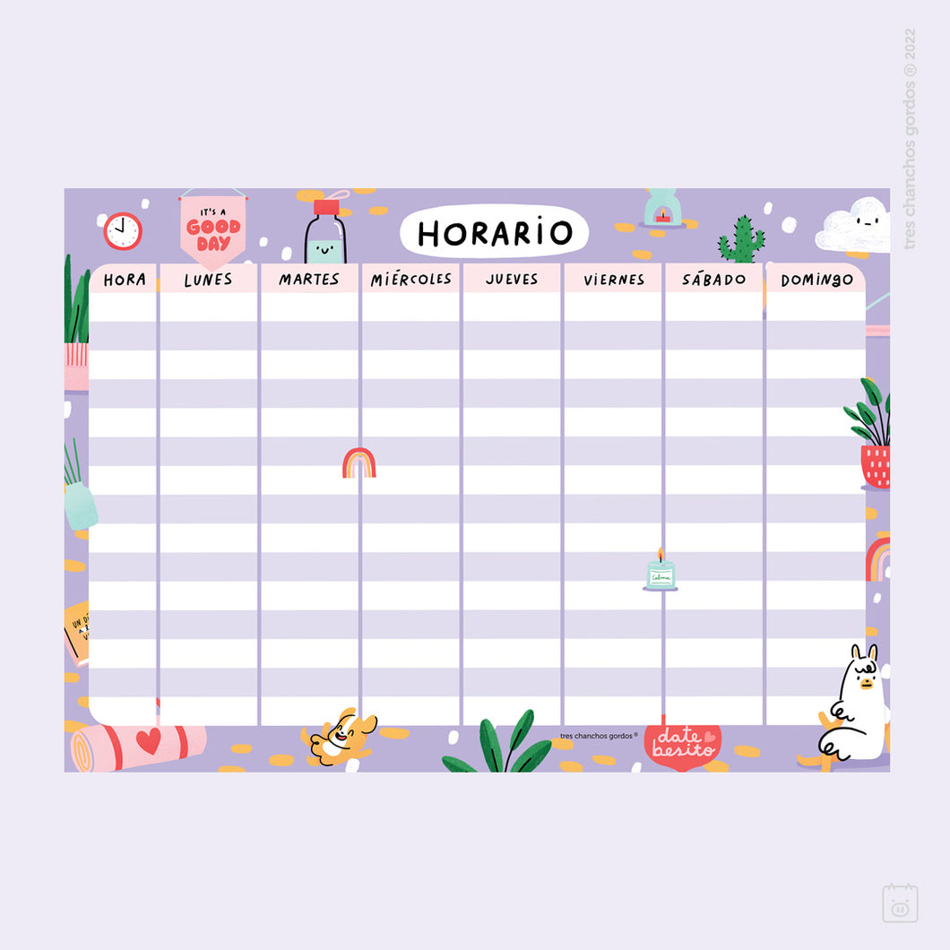 Descargable: Horario Llama