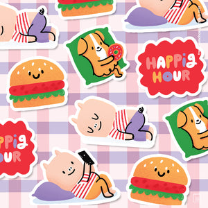 Sticker Chancho durmiendo
