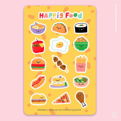 Lámina de stickers: Happig food