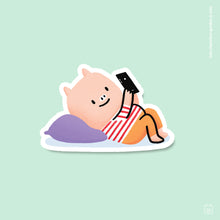 Sticker Chancho con celular