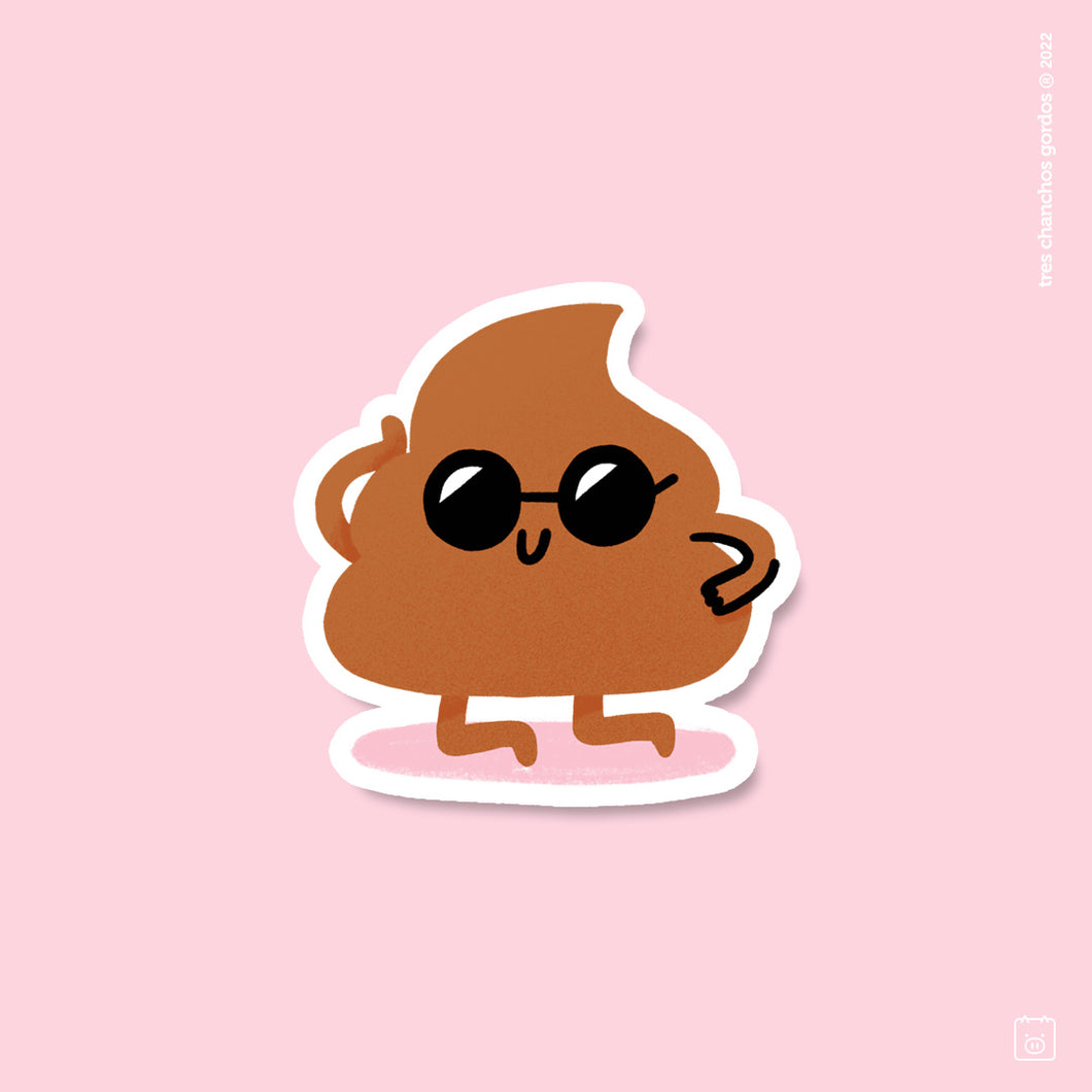 Sticker Poop posando