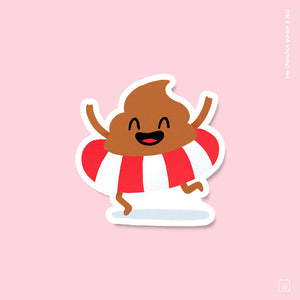 Sticker Poop salvavidas