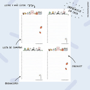 Descargable: Bloc de listas vertical