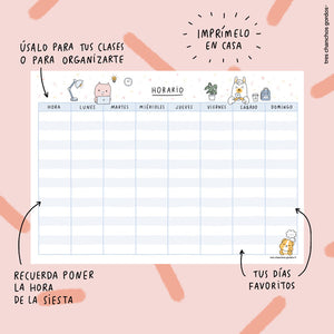 Descargable: Horario