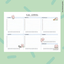 Descargable: Planificador semanal horizontal