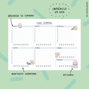 Descargable: Planificador semanal horizontal