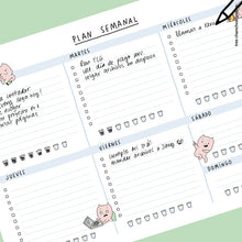 Descargable: Planificador semanal horizontal